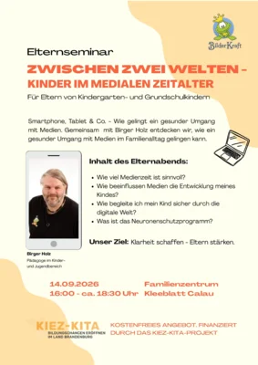 Elternseminar "Zwischen zwei Welten - Kinder im medialen Zeitalter" (Bild vergr&ouml;&szlig;ern)