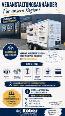 Veranstaltungsanhänger für Vereine & gemeinnützige Veranstaltungen