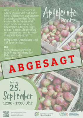 ABGESAGT Apfelerntetag Ponitz