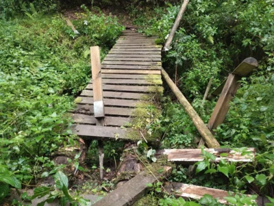 Wanderweg im Nossengrund zum Amselfall derzeit nicht begehbar!!!!!!!!!!!!