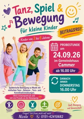 Tanz, Spiel & Bewegung – der perfekte Einstieg für kleine Tanzfans (Bild vergr&ouml;&szlig;ern)