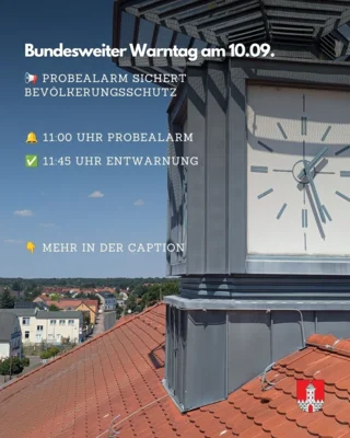 Bundesweiter Warntag am 10. September 2026 – Probealarm sichert Bevölkerungsschutz