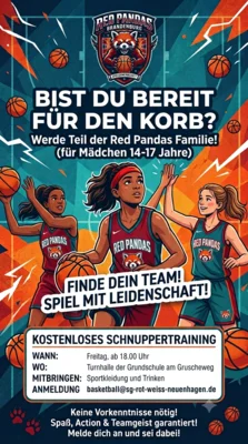 Flyer zum Mädchenbasketball