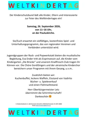 Weltkindertag am 26.09.2026 an der Pauluskirche (Bild vergr&ouml;&szlig;ern)