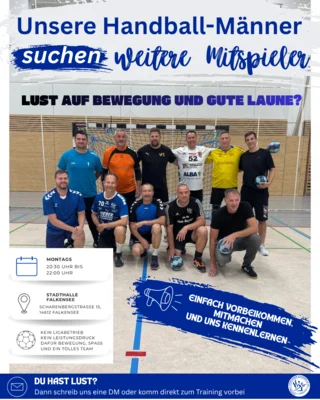 Die Handball-Männer des HSV04 suchen Verstärkung