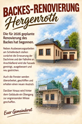 Backes-Renovierung gestartet