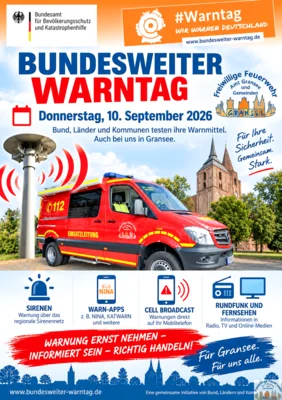 Bundesweiter Warntag am 10. September 2026