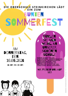 Buntes Sommerfest Oberschule Steinkirchen am 10.09.2026 16:00 bis 19:00 Uhr