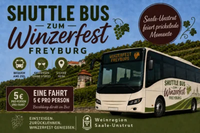 Meldung: Freyburg bietet Shuttlebus zum Winzerfest