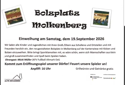 Einweihung Bolzplatz Molkenberg (Bild vergr&ouml;&szlig;ern)