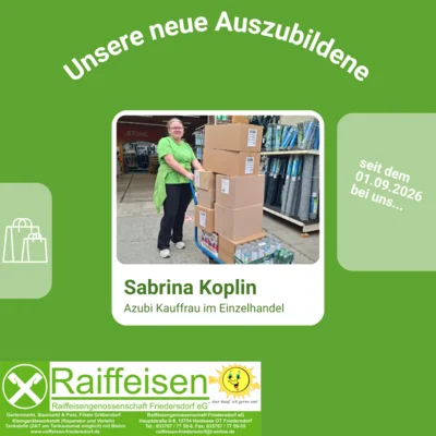 Meldung: Unsere Auszubildene 2026