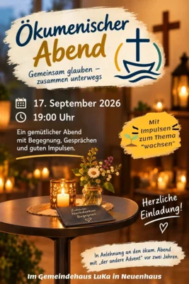 Plakat Ökumenischer Abend (Bild vergr&ouml;&szlig;ern)