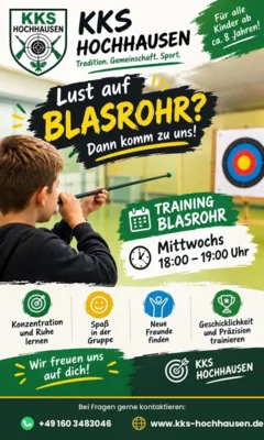 Meldung: Erstes Probetraining Blasrohrschießen