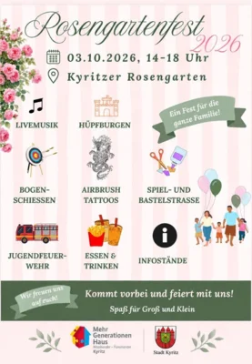 Rosengartenfest am 3. Oktober