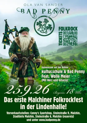 Folk-Rock-Fest mit „Bad Penny“ in der Malchiner Lindenhalle