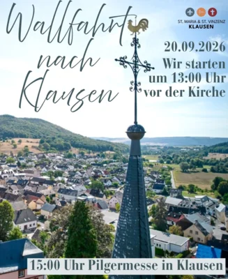 Klausenwallfahrt am Sonntag, 20. September 2026