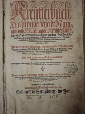 Kräuterbuch aus dem Jahre 1595 (Bild vergr&ouml;&szlig;ern)