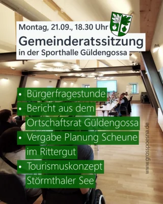 Einladung zur Gemeinderatssitzung
