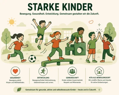 Starke Kinder (erzeugt mit KI)