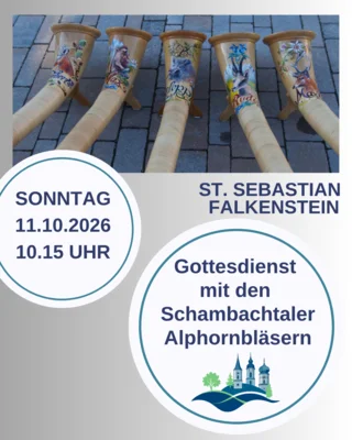 Gottesdienst mit Aplhornbläser (Bild vergr&ouml;&szlig;ern)