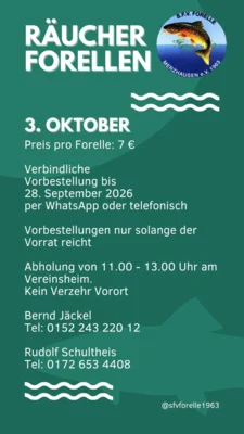 Räucherforellen vom SFV Forelle Merzhausen