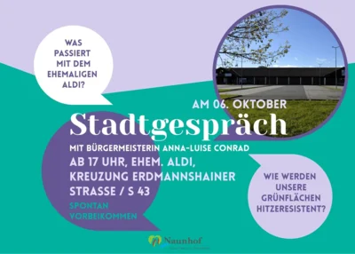 Stadtgespräch am ehemaligen Aldi am 06.10.2026