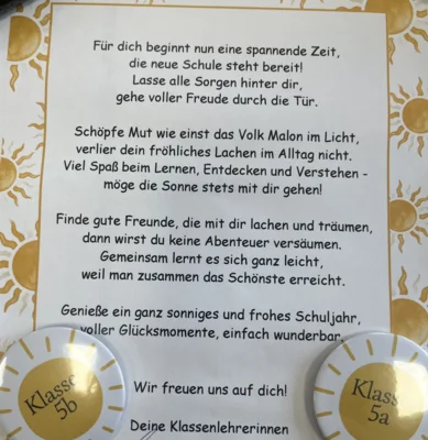 Einschulungsfeier Jahrgang 5 (Bild vergr&ouml;&szlig;ern)