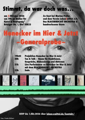 Honecker im Hier & Jetzt - Generalprobe (Bild vergr&ouml;&szlig;ern)