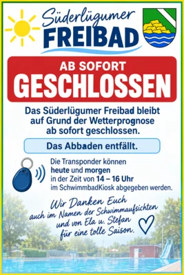 Unser Schwimmbad ist ab heute geschlossen (Bild vergr&ouml;&szlig;ern)