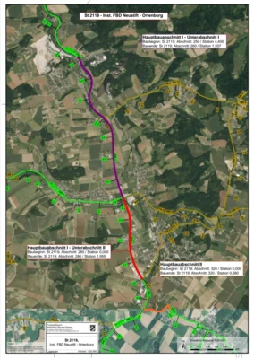 Fahrbahnsanierung auf der St 2119 bei Ortenburg ab Montag, 21. September 2026