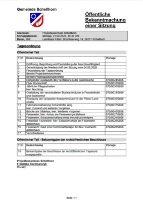 Sitzung des Projektausschusses (Bild vergr&ouml;&szlig;ern)