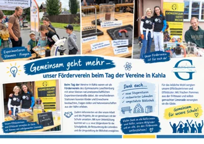 Gemeinsam geht mehr – unser Förderverein beim Tag der Vereine in Kahla (Bild vergr&ouml;&szlig;ern)