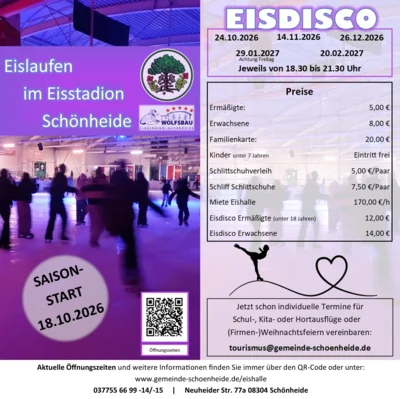 Eislaufen im Eisstadion Schönheide (Bild vergr&ouml;&szlig;ern)