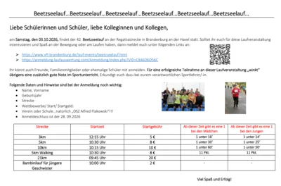 Meldung: Beetzseelauf 2026