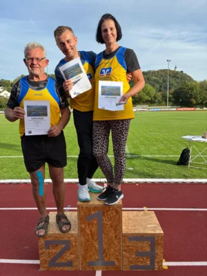 Bernard Jagusch, Martin Heining und Annette Fuchs auf dem Treppchen
