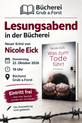 Lesungsabend in der Bücherei: Neuer Krimi von Nicole Eick (Bild vergr&ouml;&szlig;ern)
