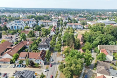 Blick auf Falkensees Innenstadt