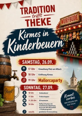 Kirmes in Kinderbeuern am 26 und 27 September