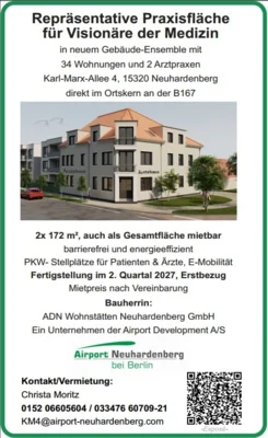 Praxisflächen zu vermieten im neuen Ärztehaus in Neuhardenberg (Bild vergr&ouml;&szlig;ern)