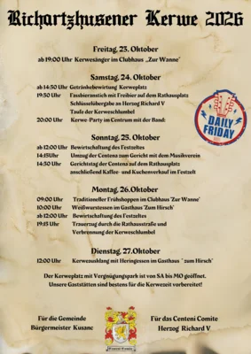 30. Richartzhusener Kerwe 2026 - Programm (Bild vergr&ouml;&szlig;ern)
