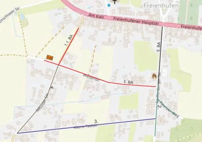 Betroffene Straßen (Bild vergr&ouml;&szlig;ern)