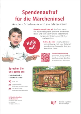 Spendenaufruf für die Waldgruppe; Aus dem Schutzraum wird ein Erlebnisraum