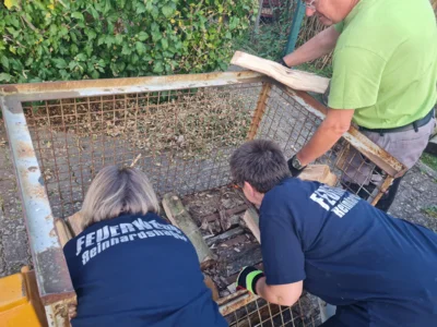 Holz machen für die Jugendfeuerwehr (Bild vergr&ouml;&szlig;ern)
