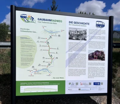 Allianzweites Projekt: Neubeschilderung des Gaubahnradwegs (Bild vergr&ouml;&szlig;ern)