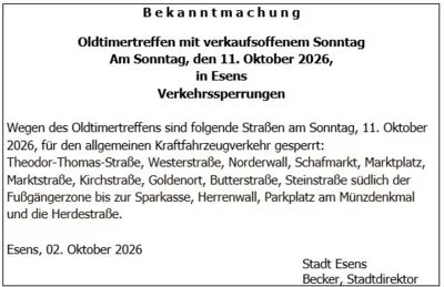 Bekanntmachung Oldtimertreffen (Bild vergr&ouml;&szlig;ern)