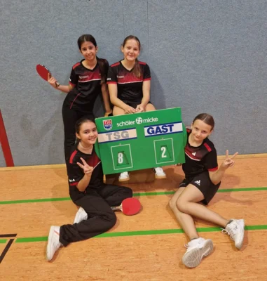 Die Mädchen 15 gewinnen in der Bezirksoberliga mit 8:2 (Foto: Lars Urban) (Bild vergr&ouml;&szlig;ern)