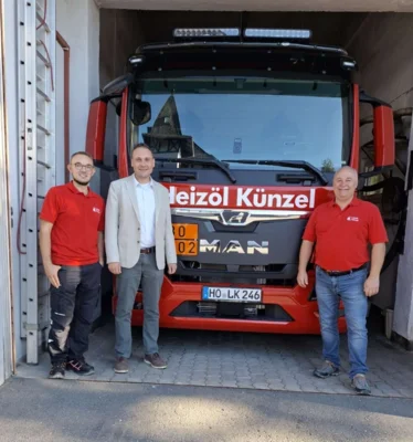 Foto zur Meldung: Antrittsbesuche beim Lagerhaus August Künzel, der Löwen-Apotheke Selbitz und beim Betonwerk Robert Hofrichter