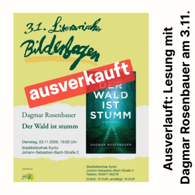 Ausverkauft - Lesung mit Dagmar Rosenbauer am 3. November (Bild vergr&ouml;&szlig;ern)