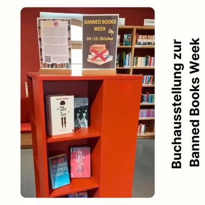 Buchausstellung zur Banned Books Week in der Leselounge (Bild vergr&ouml;&szlig;ern)