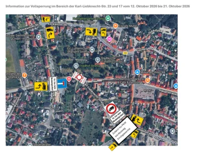 Vollsperrung Karl-Liebknecht-Straße
